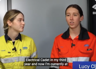 Faces of BlueScope: Lauren Blasi and Lucy Cliff, Electrical Cadets video still