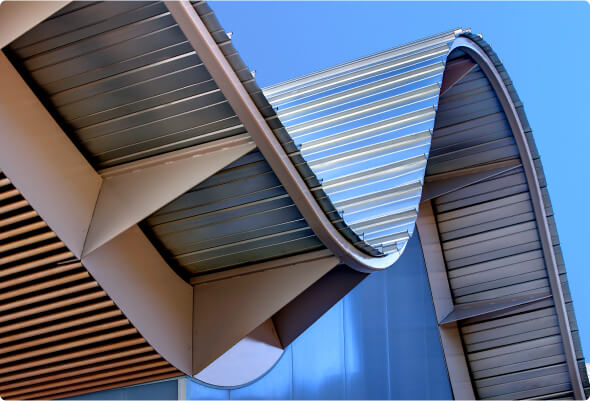 Woodcroft Neighbourhood Centre, Woodcroft, NSW. Features serpentine roof made from ZINCALUME® steel in Fielders FreeForm® profile.
