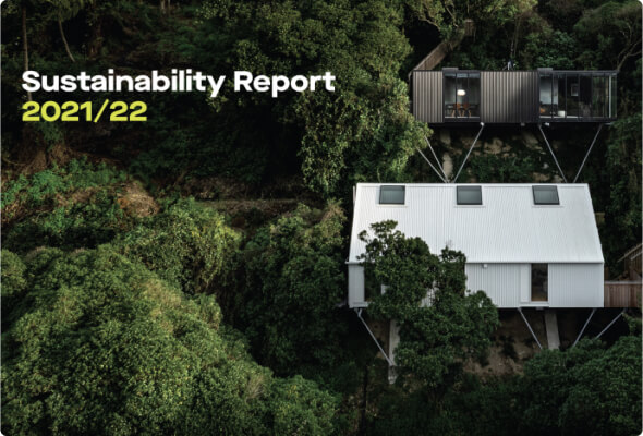 BlueScope 2021/22 Sustainability Report cover.