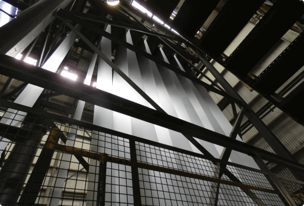 Internal metal stairwell